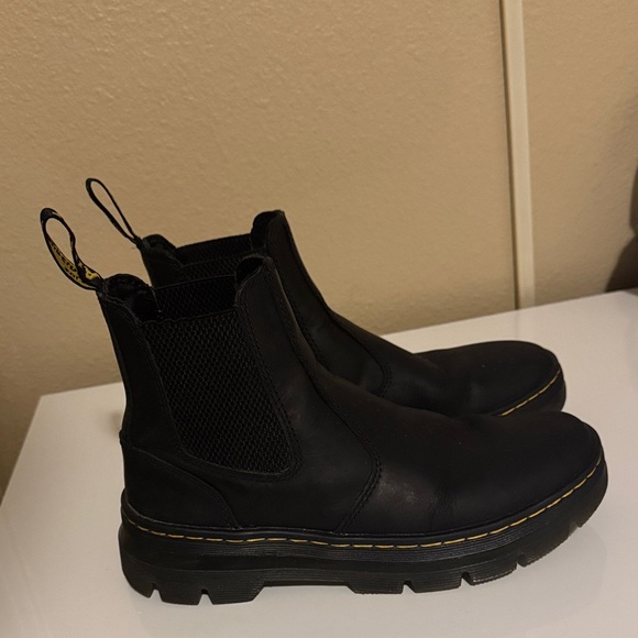 Dr. Martens Shoes - Dr. Martens MATTE Black Leather Ankle Boots